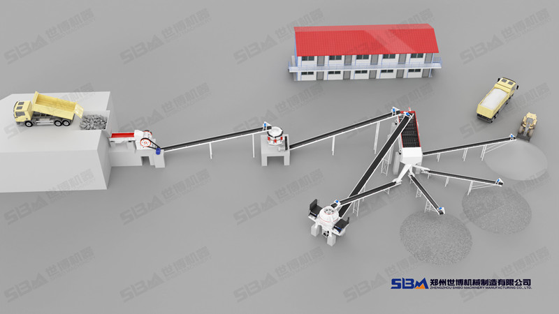 花岗岩干式制砂生产线设备配置