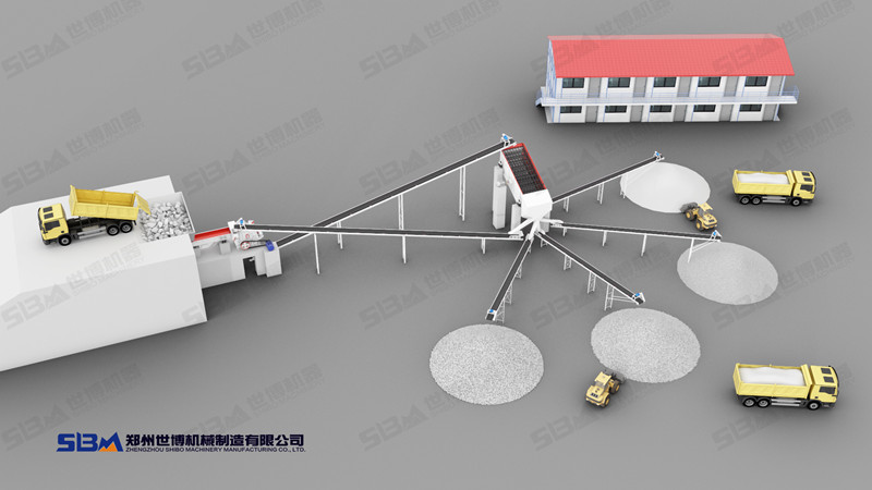 石子破碎设备配置流程图1